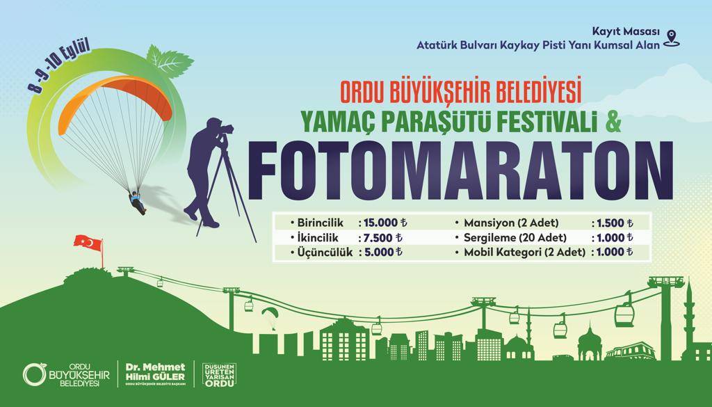 YAMAÇ PARAŞÜTÜ FESTİVALİ, FOTOMARATON İLE RENKLENECEK